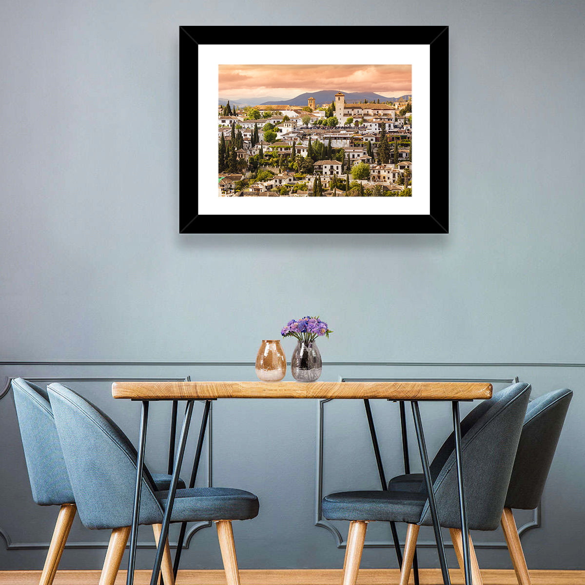 Granada Albaicín Sunset Cityscape Wall Art