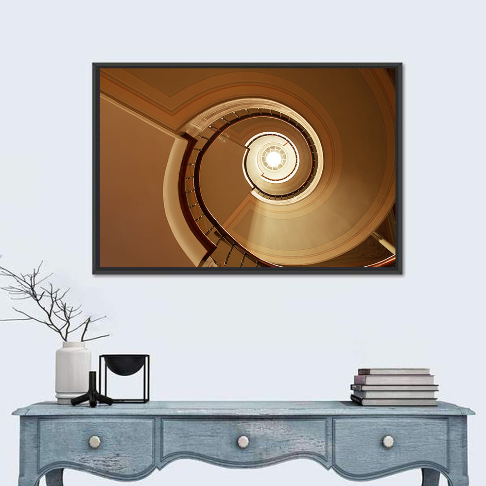Worms-eye Spiral Staircase Wall Art