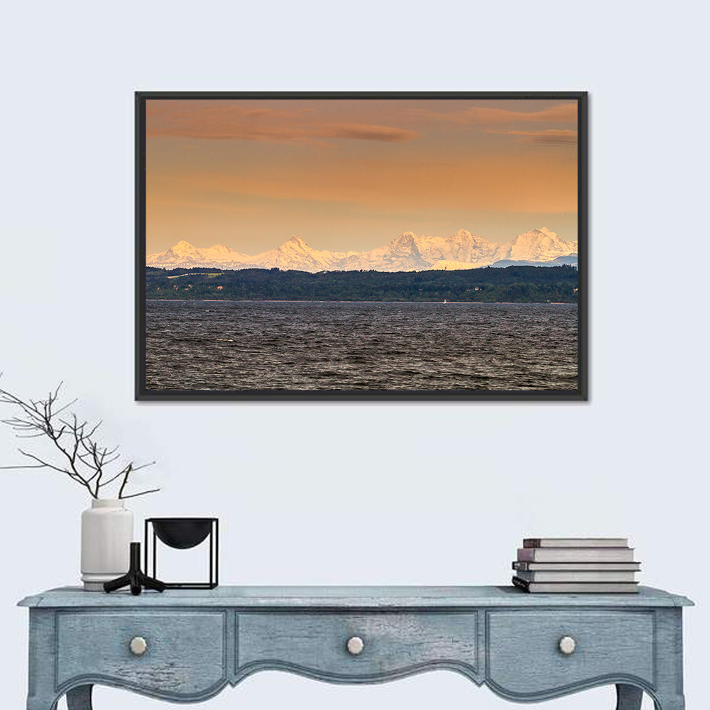 Lake Neuchatel Golden Hour Wall Art