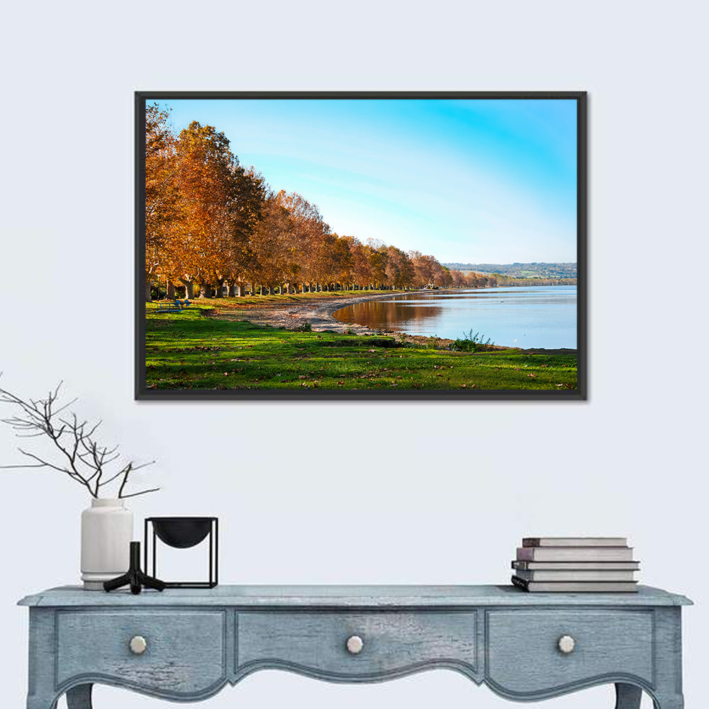 Lake Bolsena Autumn Shoreline Wall Art