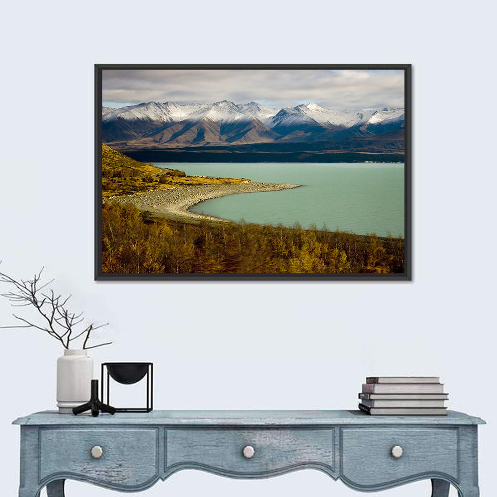Lake Pukaki Autumn Shoreline Wall Art