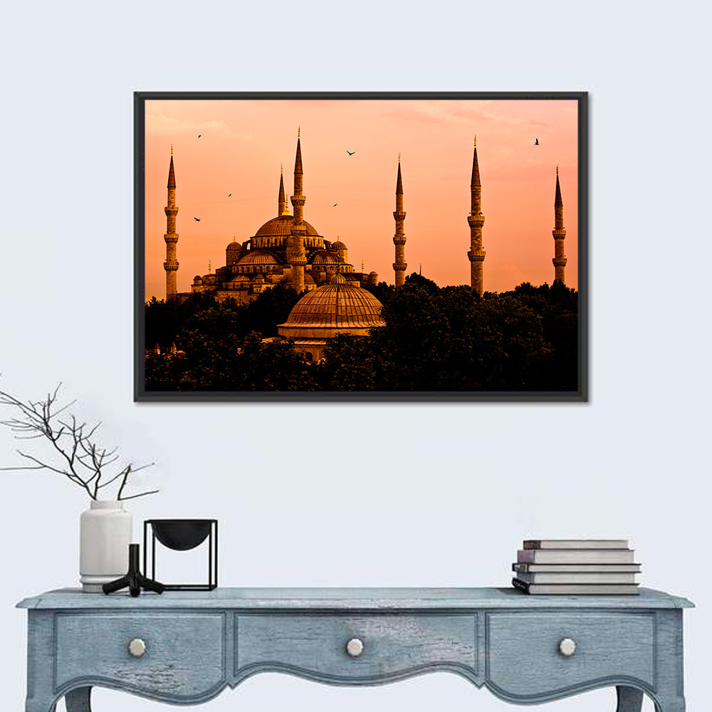 Sultan Ahmed Mosque at Sunset Wall Art