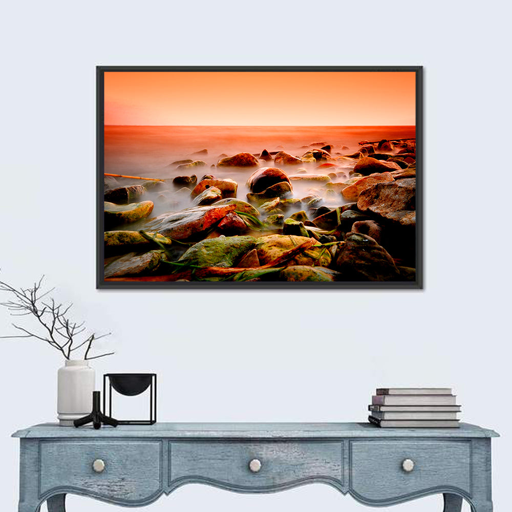 Lake Shore Sunset Wall Art