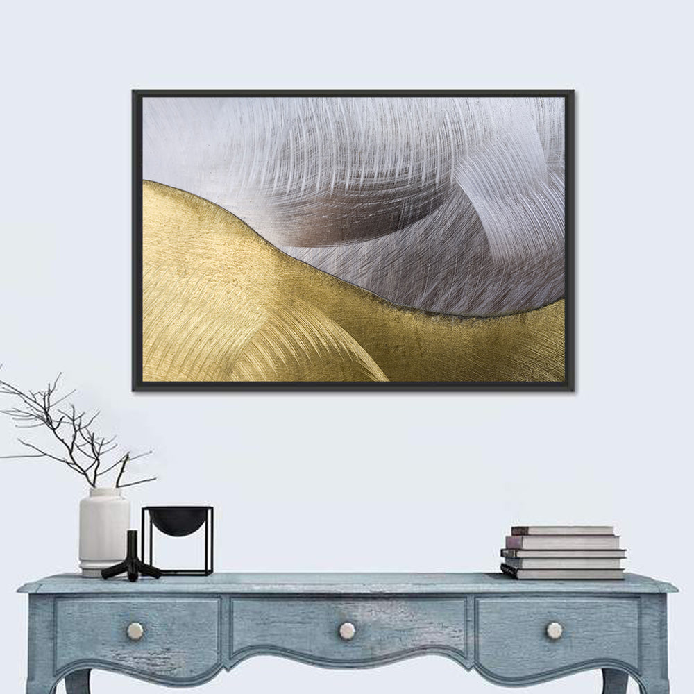 Thin Line Metallic Abstract Wall Art