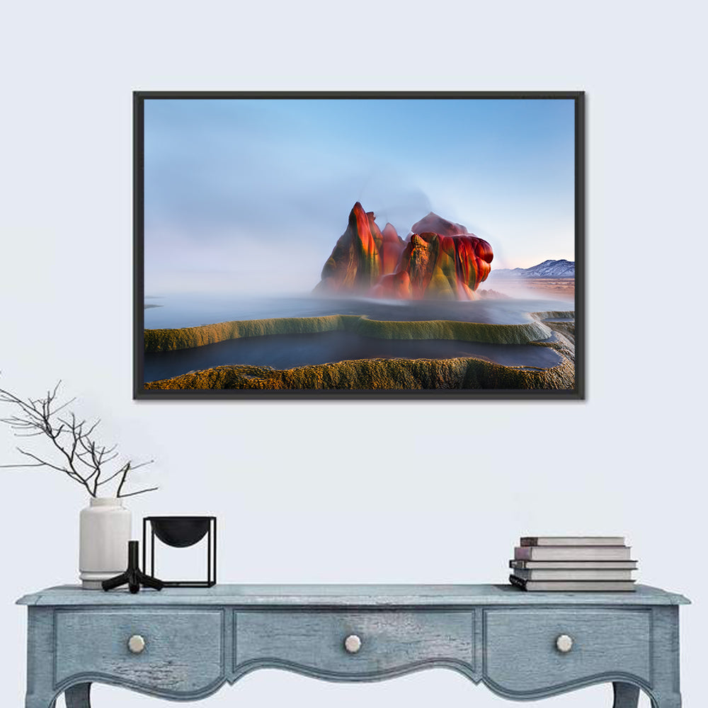 Fly Geyser Nevada Wall Art in a room, landscape