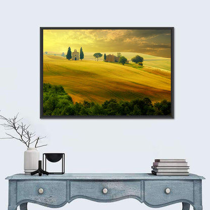 Tuscany Golden Hour Landscape Wall Art