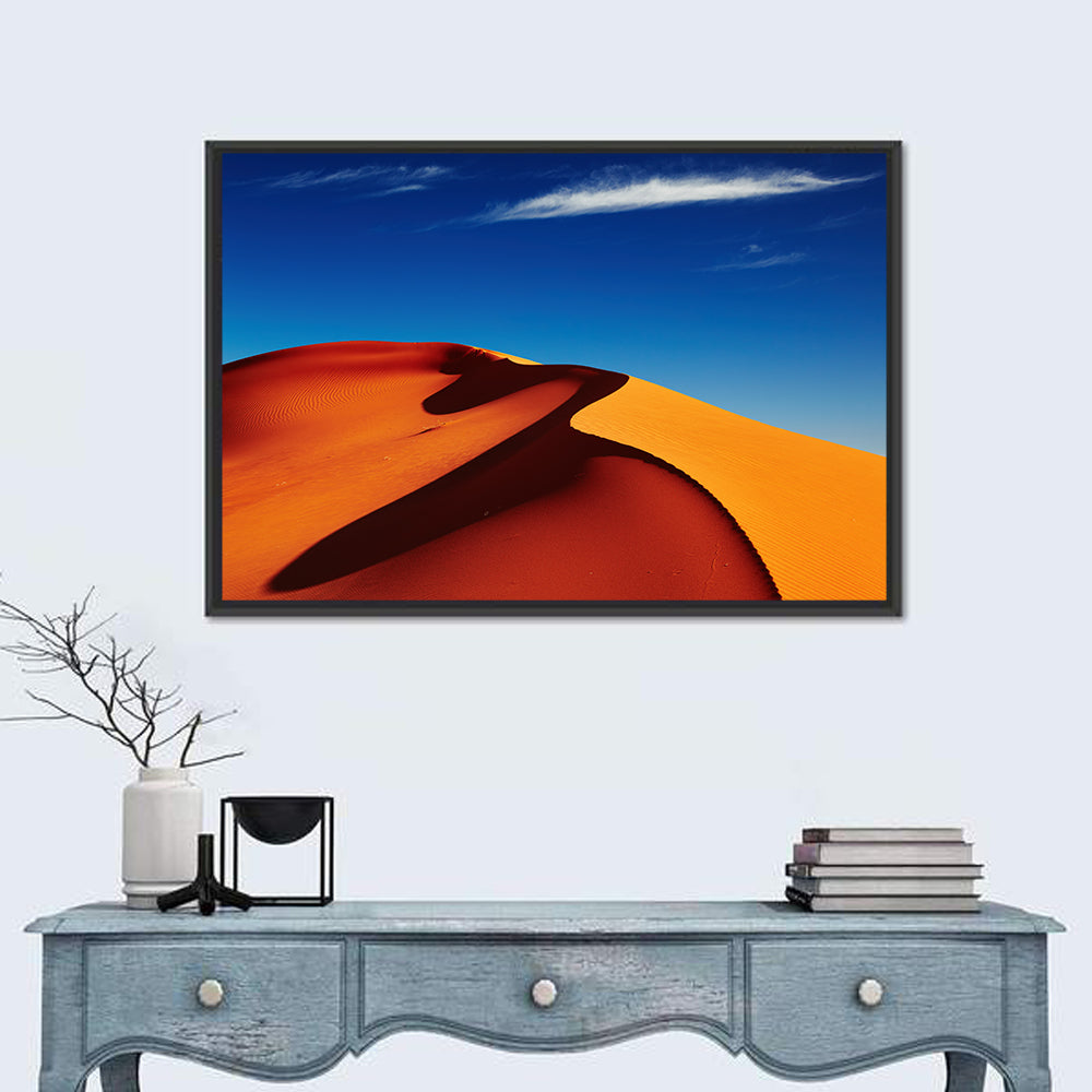 Sahara Dune Shadow Wall Art in a room, landscape