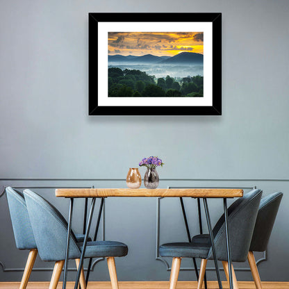 Blue Ridge Mountains Asheville Sunset Wall Art