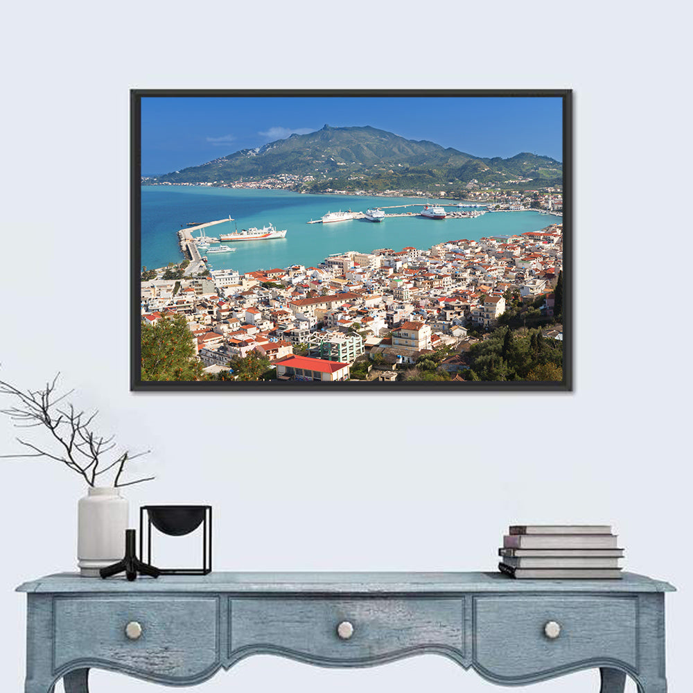 Zakynthos Harbor View Wall Art