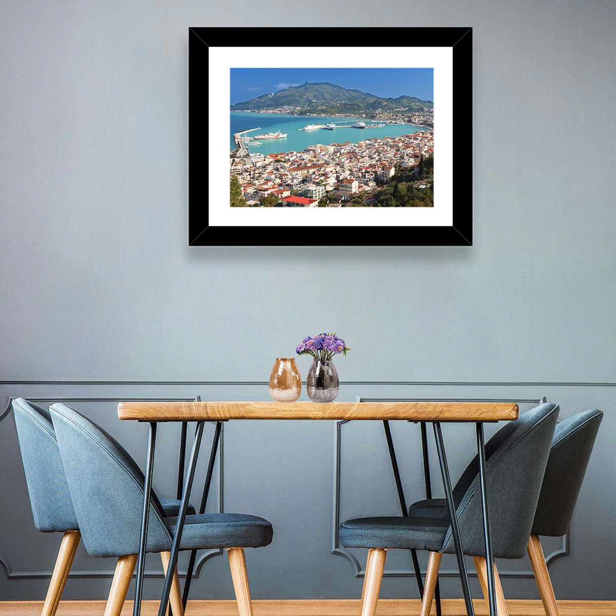 Zakynthos Harbor View Wall Art