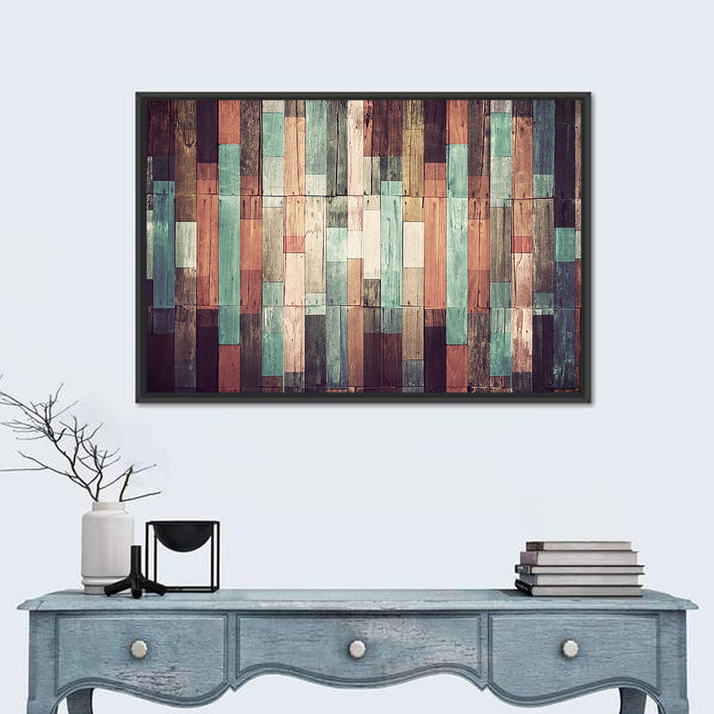 Sound Waves Wood Planks Wall Art