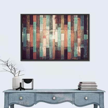 Sound Waves Wood Planks Wall Art