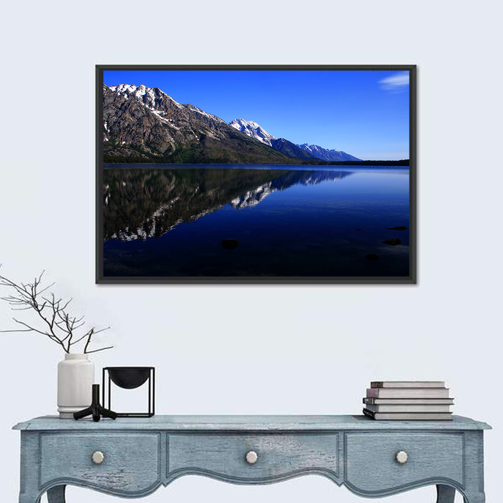 Jenny Lake Wall Art in a room, landscape