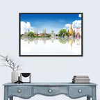 Bangkok Landmarks Reflection Scene Wall Art