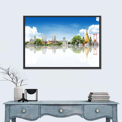 Bangkok Landmarks Reflection Scene Wall Art