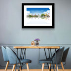 Bangkok Landmarks Reflection Scene Wall Art