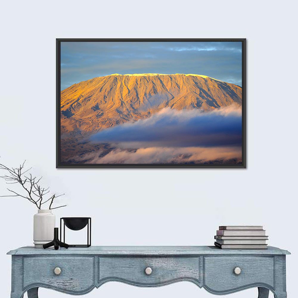 Kilimanjaro Sunrise Wall Art in a room, landscape