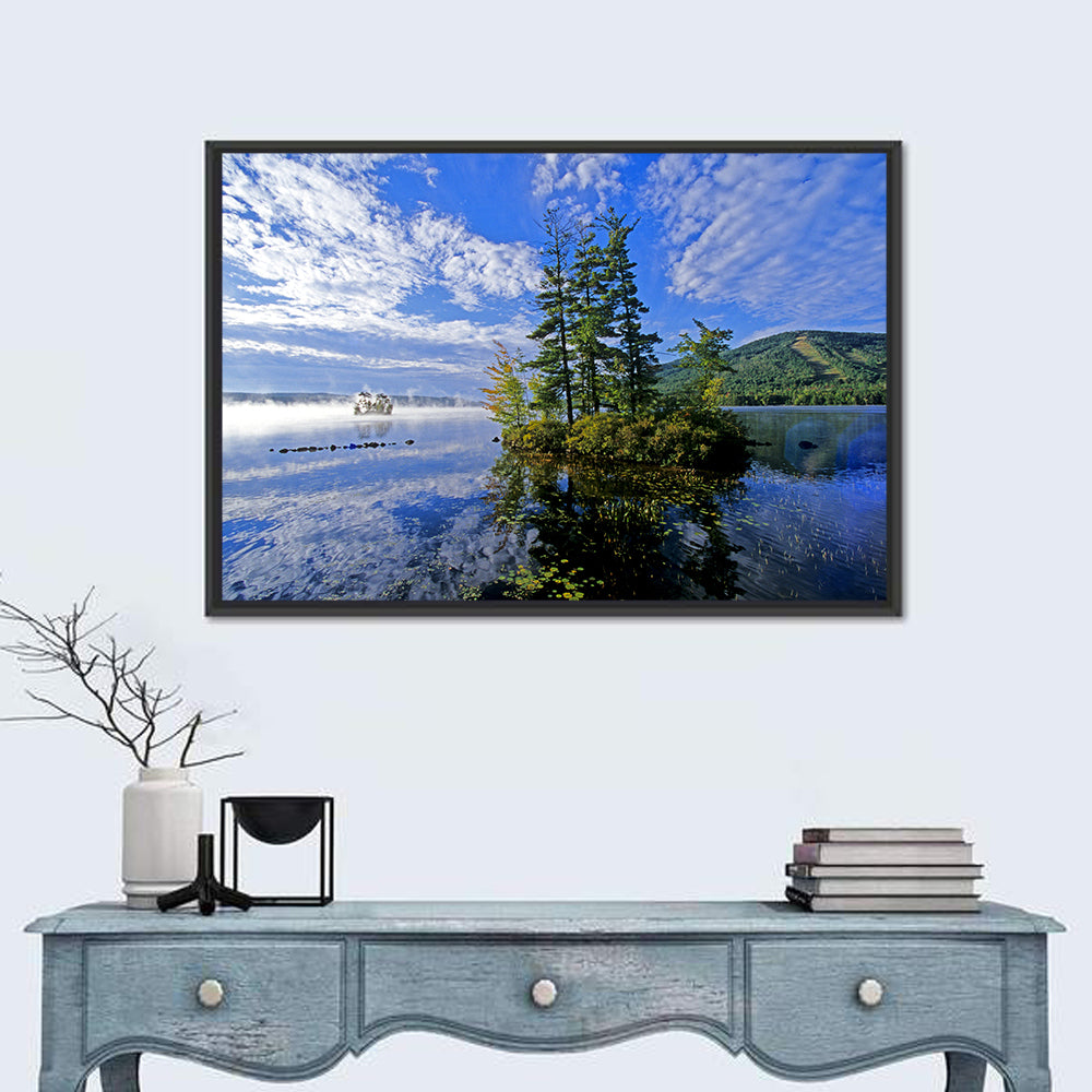 Misty Maine Lake Wall Art