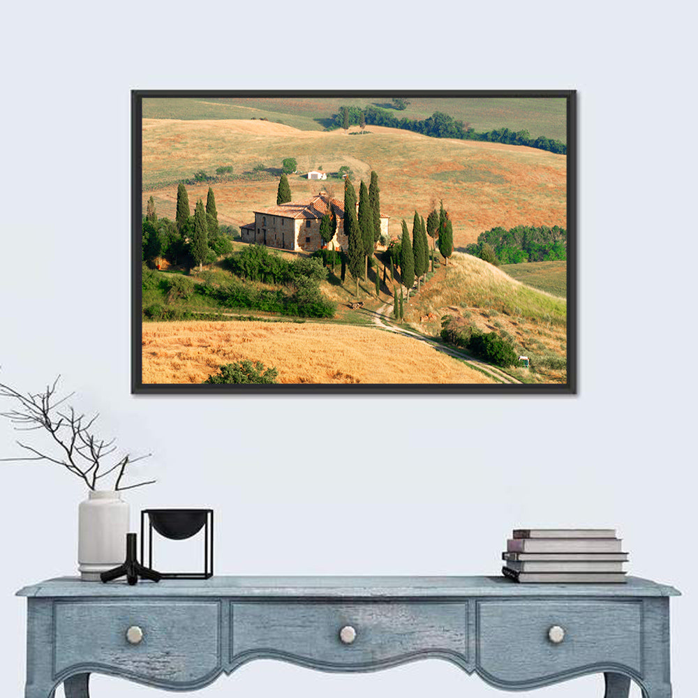 Golden Cypress Hill Villa Wall Art