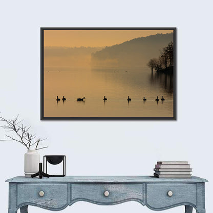 Lake Degray Geese Silhouette Wall Art