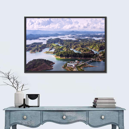 Guatapé Reservoir Aerial View Wall Art