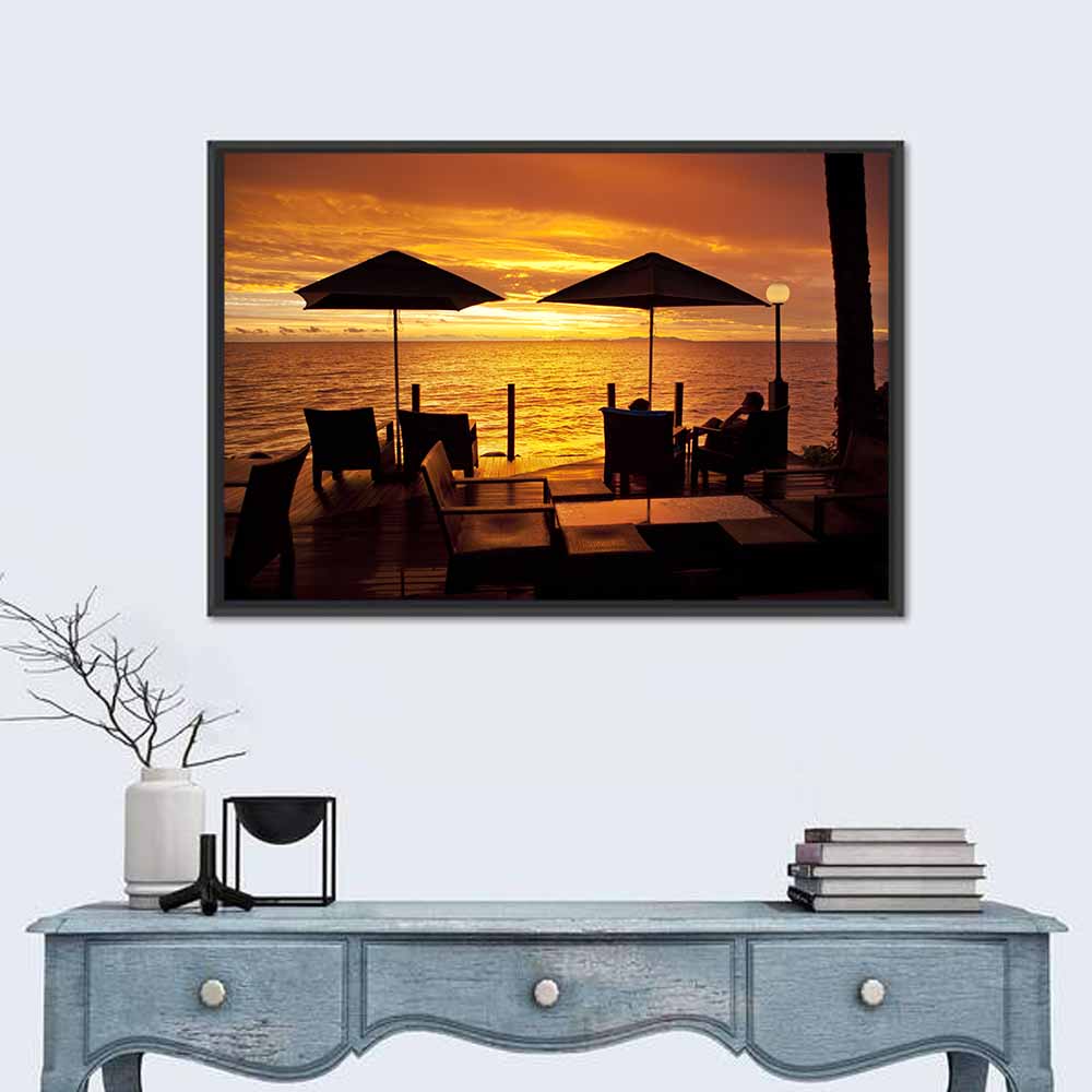 Denarau Island Sunset Patio Scene Wall Art