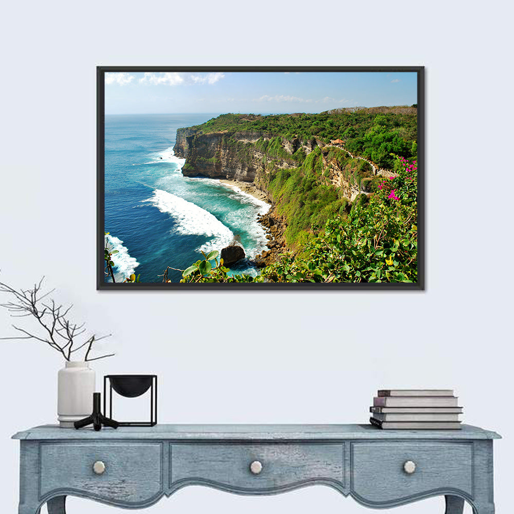 Uluwatu Cliffs, Bali Wall Art in a room, landscape
