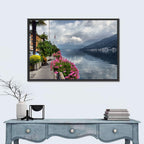 Lake Lugano Floral Walkway Wall Art