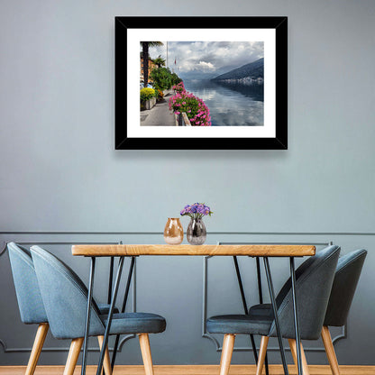 Lake Lugano Floral Walkway Wall Art