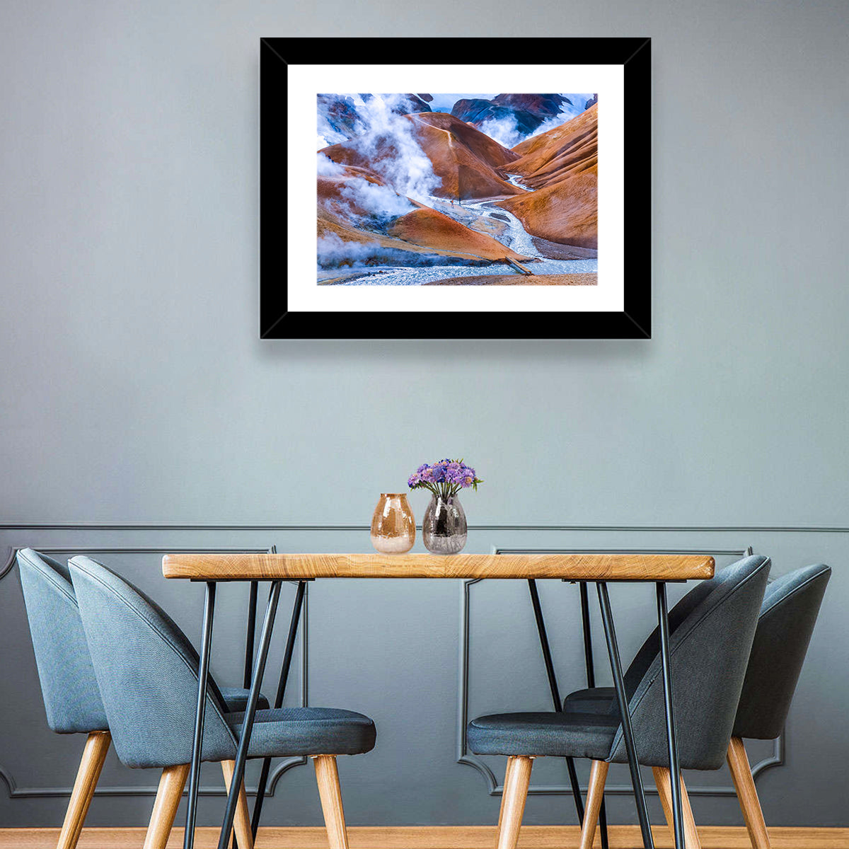 Geothermal Valley with Footbridge Wall Art