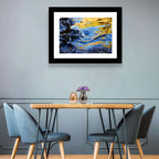 Flowing Stream with Golden Reflections Wall Art
