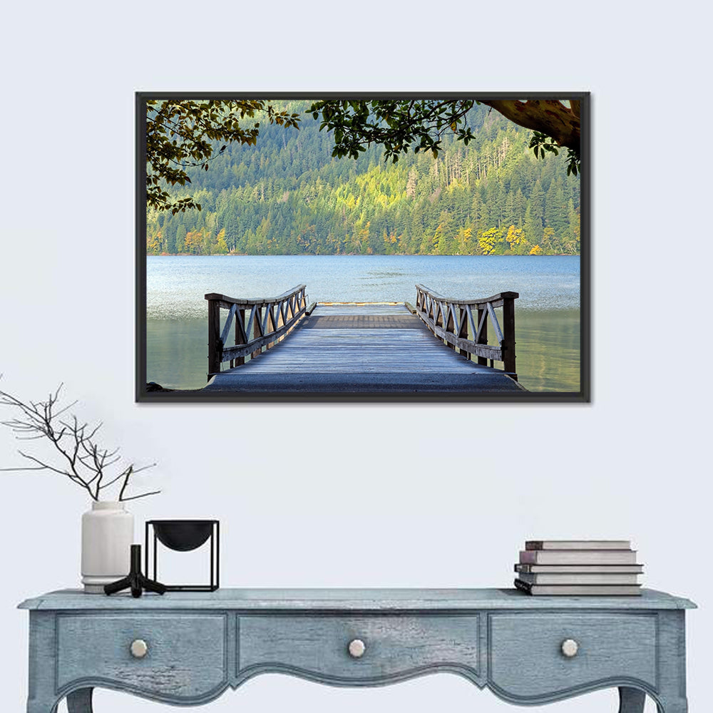Lake Crescent Dock Perspective Wall Art