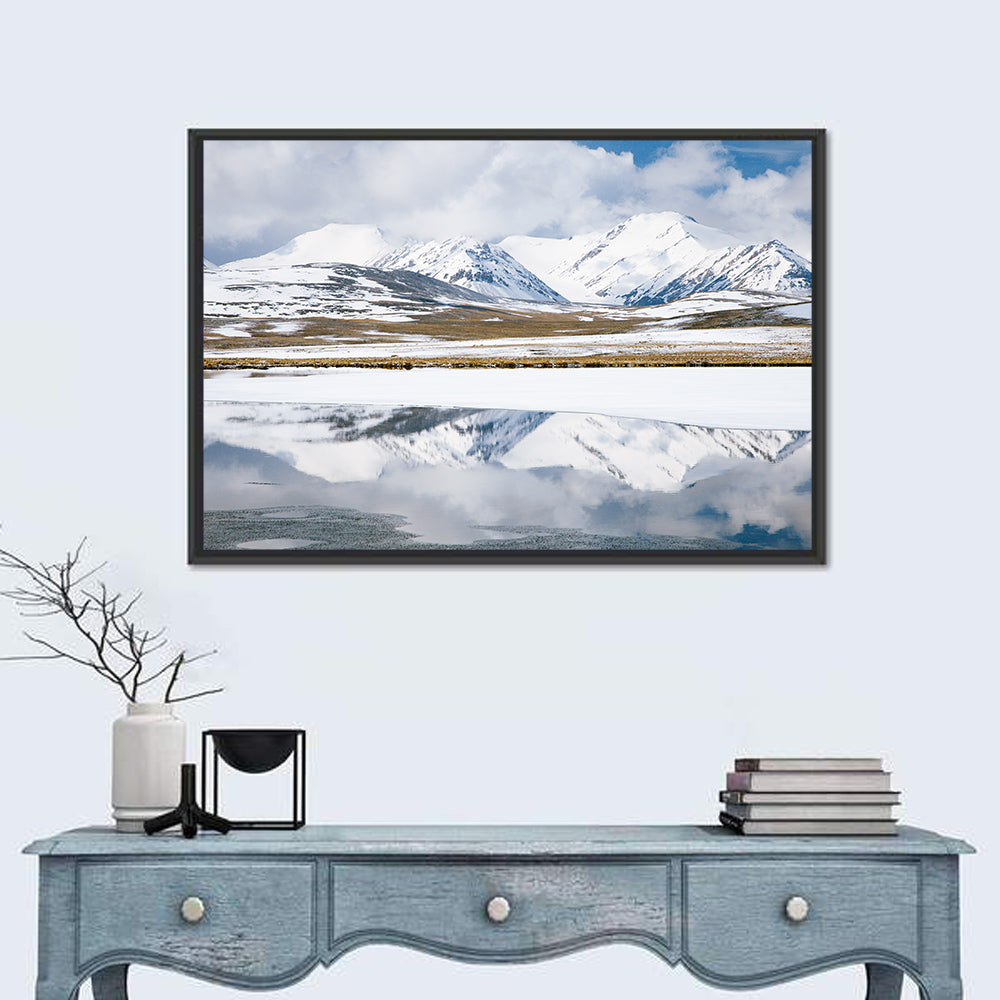 Barskoon Valley Reflection Wall Art in a room, landscape