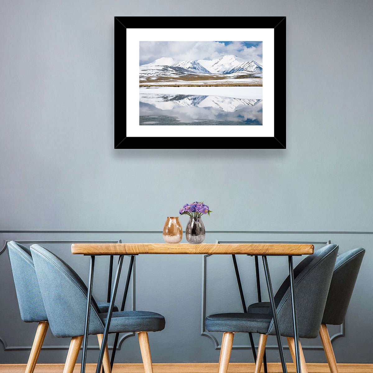 Barskoon Valley Reflection Wall Art in a room, landscape
