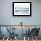 Misty Horizon Ocean Waves Wall Art