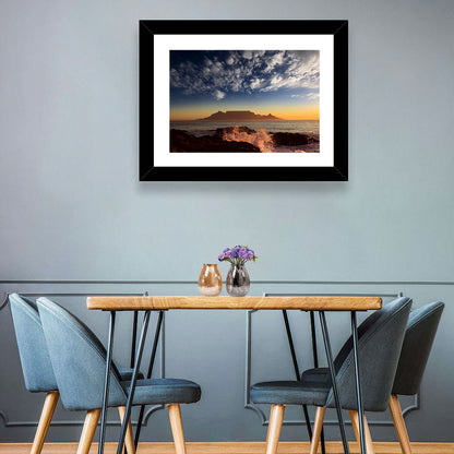 Table Mountain Sunset Silhouette Wall Art
