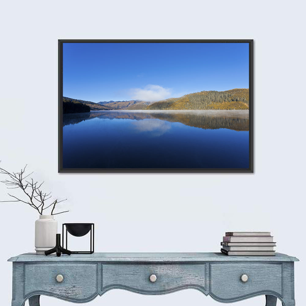 Shudu Lake Wall Art in a room, landscape