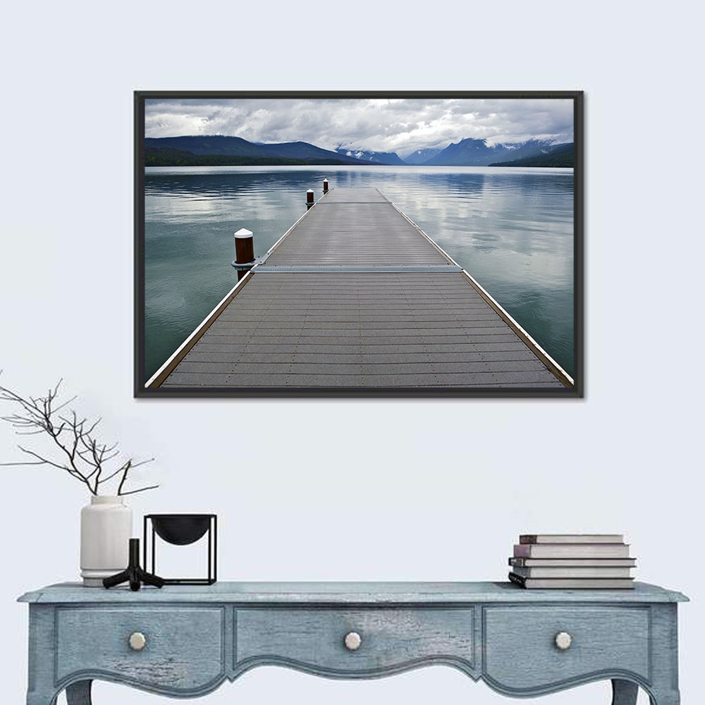 Lake Mcdonald Wooden Dock Wall Art