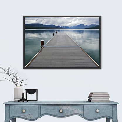 Lake Mcdonald Wooden Dock Wall Art