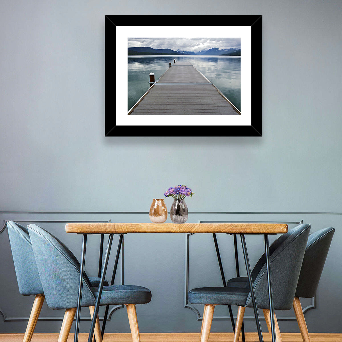Lake Mcdonald Wooden Dock Wall Art