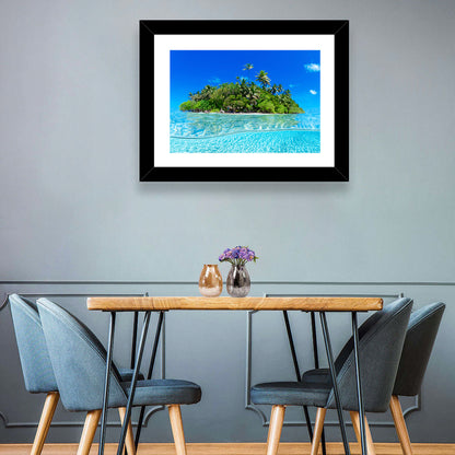 Tropical Island Lagoon Split-level Seascape Wall Art