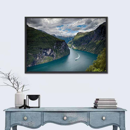 Geirangerfjord Boat Wake Wall Art