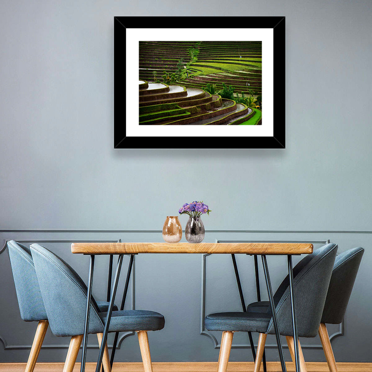 Lush Rice Terraces Wall Art