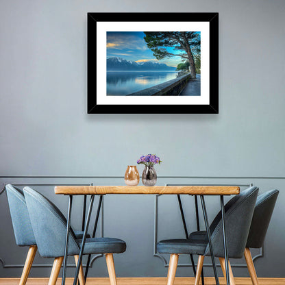 Lake Geneva View from Montreux Wall Art