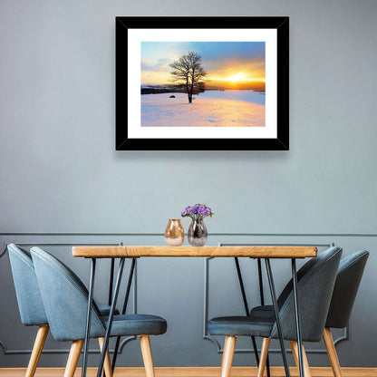 Snowy Winter Sunrise Wall Art
