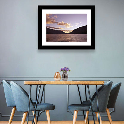 Purple Sunset Over Lake Crescent Wall Art