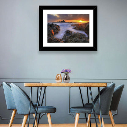 Tramore Rocky Coast Sunset Wall Art