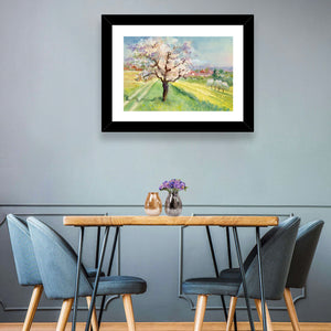 Watercolor Village in Spring Wall Art