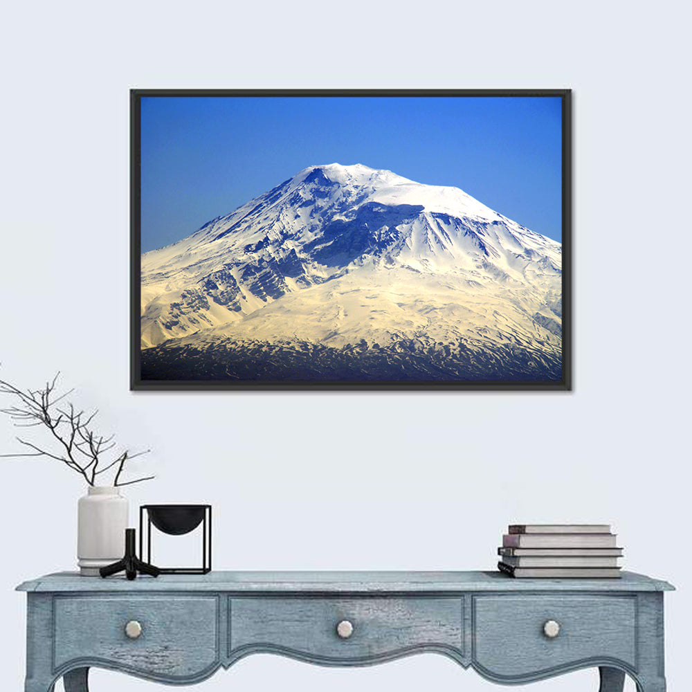 Mount Ararat Winter Summit Wall Art in a room, landscape