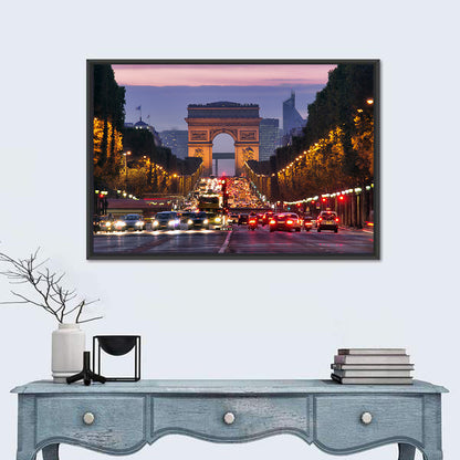 Arc De Triomphe at Twilight Wall Art
